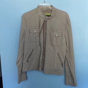 Women’s Faux Leather Moto Jacket. Size Lrge